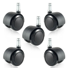 画像をギャラリービューアに読み込む, ENJOY 二色成形ウレタンキャスター 輪径50mm IKEA イケア オフィスチェア 椅子交換用 差込式 シャフト径 10mm (5個セット) (5007BUB-14-IK)