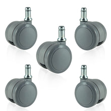 画像をギャラリービューアに読み込む, Enjoy ウレタンキャスター 静音 キズがつきにくい オフィスチェア | キャスター付き椅子交換用 差込式 シャフト径 11mm (5個セット) (5006GUG-E)
