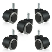 画像をギャラリービューアに読み込む, ENJOY 二色成形ウレタンキャスター 輪径50mm オフィスチェア 椅子交換用 差込式 シャフト径 11mm (5個セット) (5007BUG-38)