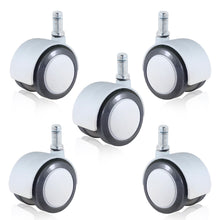 画像をギャラリービューアに読み込む, ENJOY 二色成形ウレタンキャスター 輪径50mm IKEA イケア オフィスチェア 椅子交換用 差込式 シャフト径 10mm (5個セット) (5007WUG-14-IK)